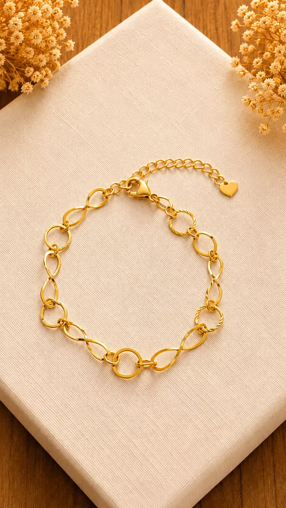 Pulseira Diamantada Infinito  Descrição: Não há.